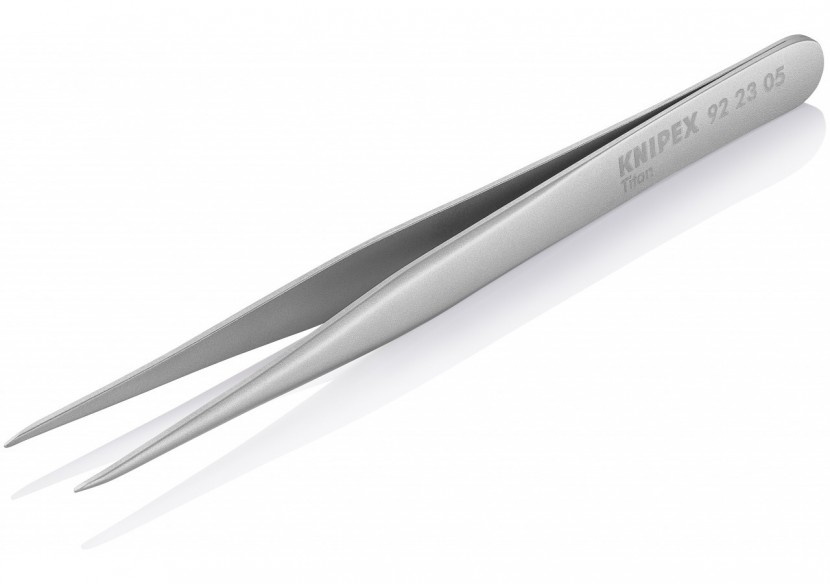 Brucelle de précision 120mm droite - Pointue - Titane inoxydable antimagnétique - Knipex - 922305