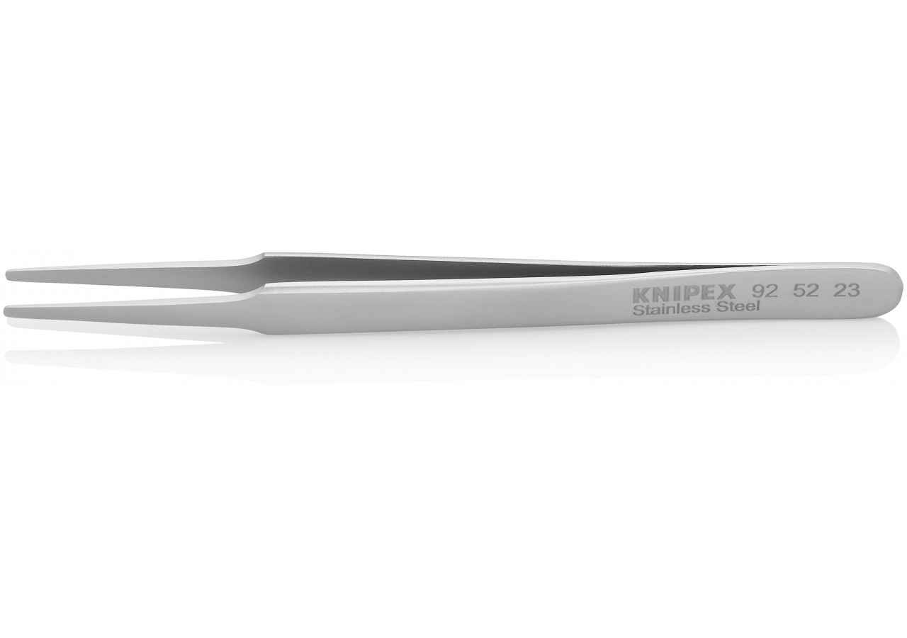 Brucelle de précision 120mm droite - Forme ronde effilée - Acier inoxydable - Knipex - 925223