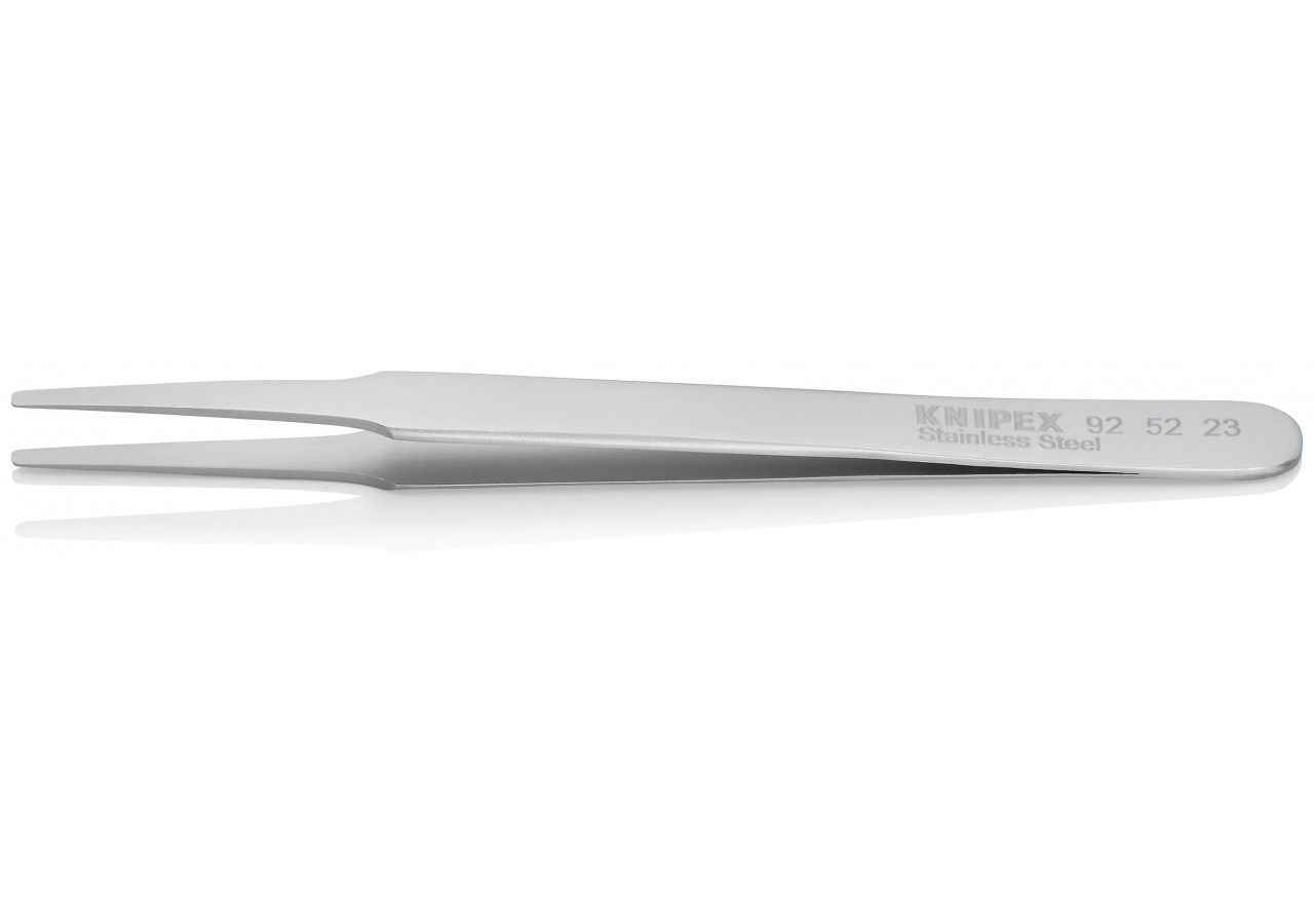 Brucelle de précision 120mm droite - Forme ronde effilée - Acier inoxydable - Knipex - 925223