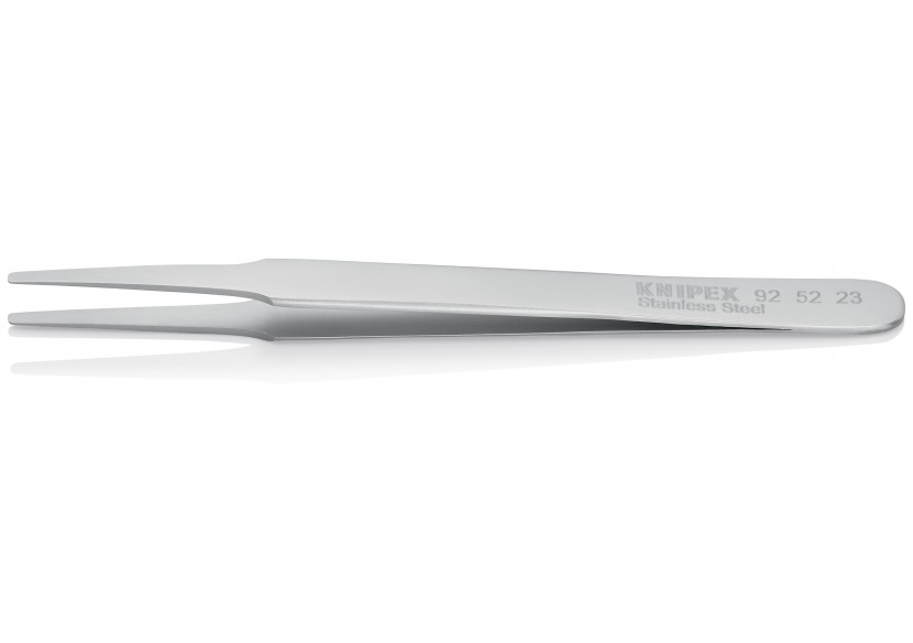 Brucelle de précision 120mm droite - Forme ronde effilée - Acier inoxydable - Knipex - 925223