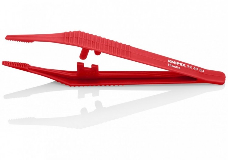Brucelle de précision 130mm droite - Bouts carrés émoussés - Plastique robuste - Knipex - 926984 2