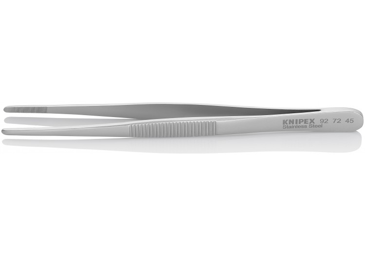 Brucelle de précision 145mm droite - Pointes rondes - Acier Inox antimagnétique - Knipex - 927245