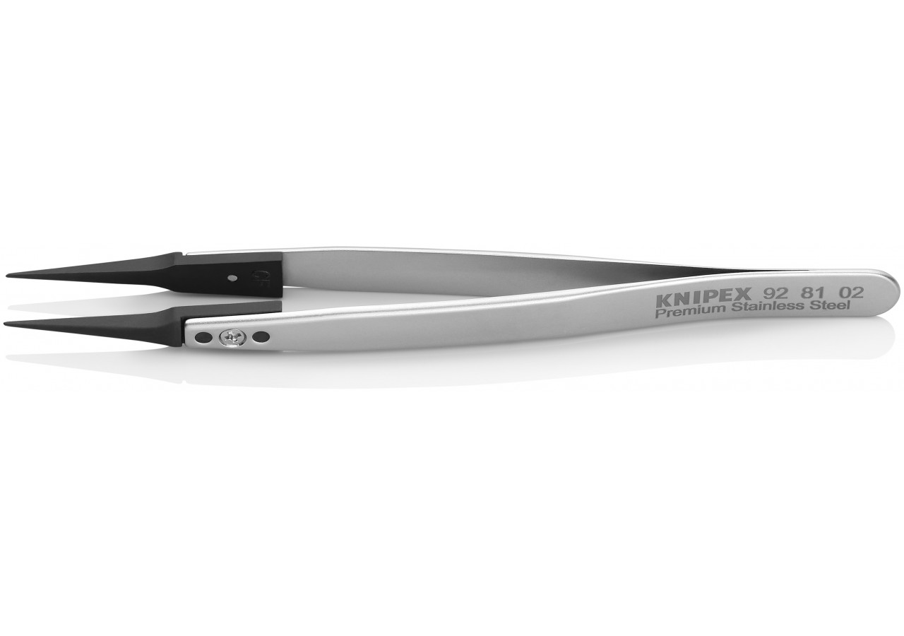 Pince brucelle inox à pointes remplaçables 130mm fine - Knipex - 928102