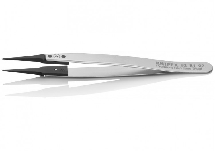 Pince brucelle inox à pointes remplaçables 130mm fine - Knipex - 928102 2