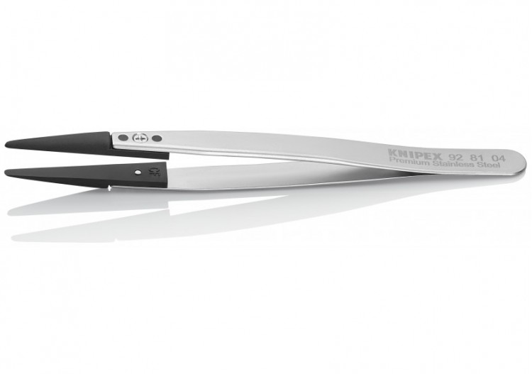 Pince brucelle inox à pointes remplaçables 130mm large - Knipex - 928104 2