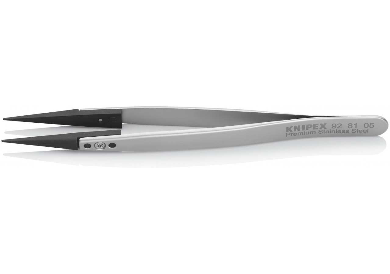 Pince brucelle inox à pointes remplaçables 130mm - Knipex - 928105