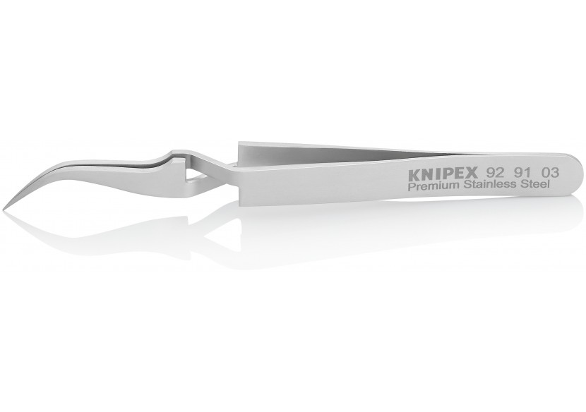 Pince brucelle inox croisée 115mm coudée - Knipex - 929103