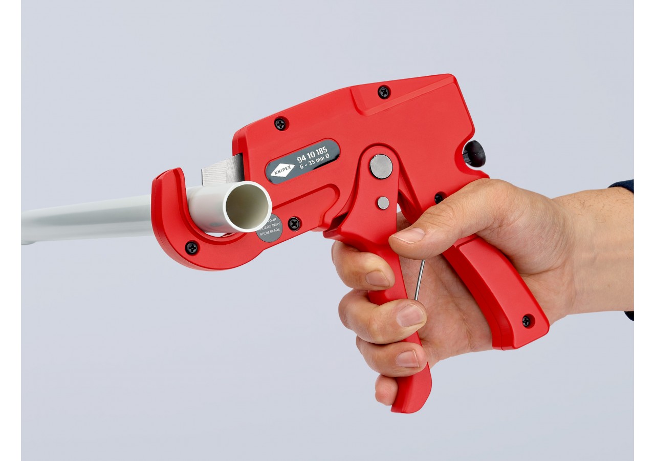Pince coupe-tubes pour tubes plastiques - 185mm - Ø 6 à 35mm - Corps Alu - Knipex - 9410185