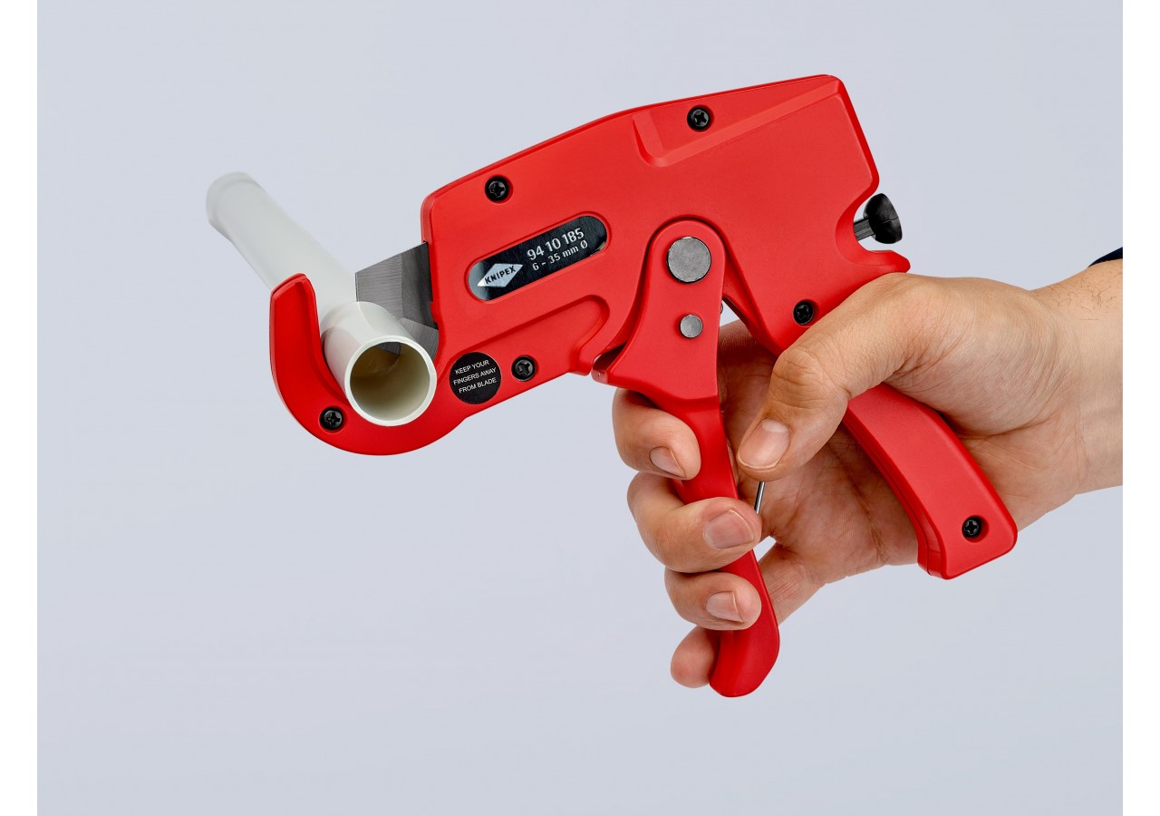 Pince coupe-tubes pour tubes plastiques - 185mm - Ø 6 à 35mm - Corps Alu - Knipex - 9410185