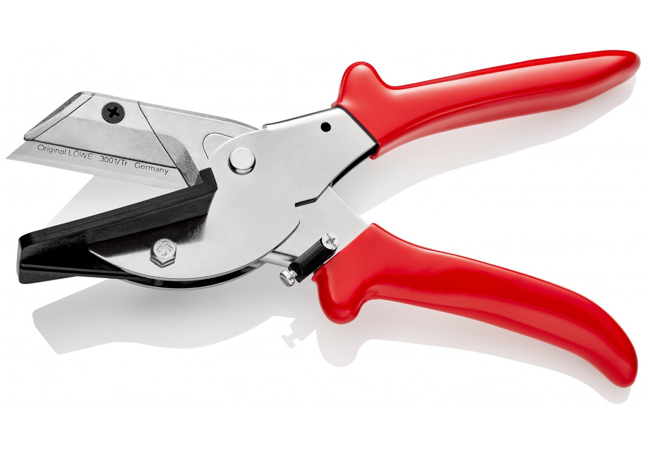 Pince coupante 215mm pour câbles plats - Corps acier chromé - Gainage PVC - Knipex - 9415215