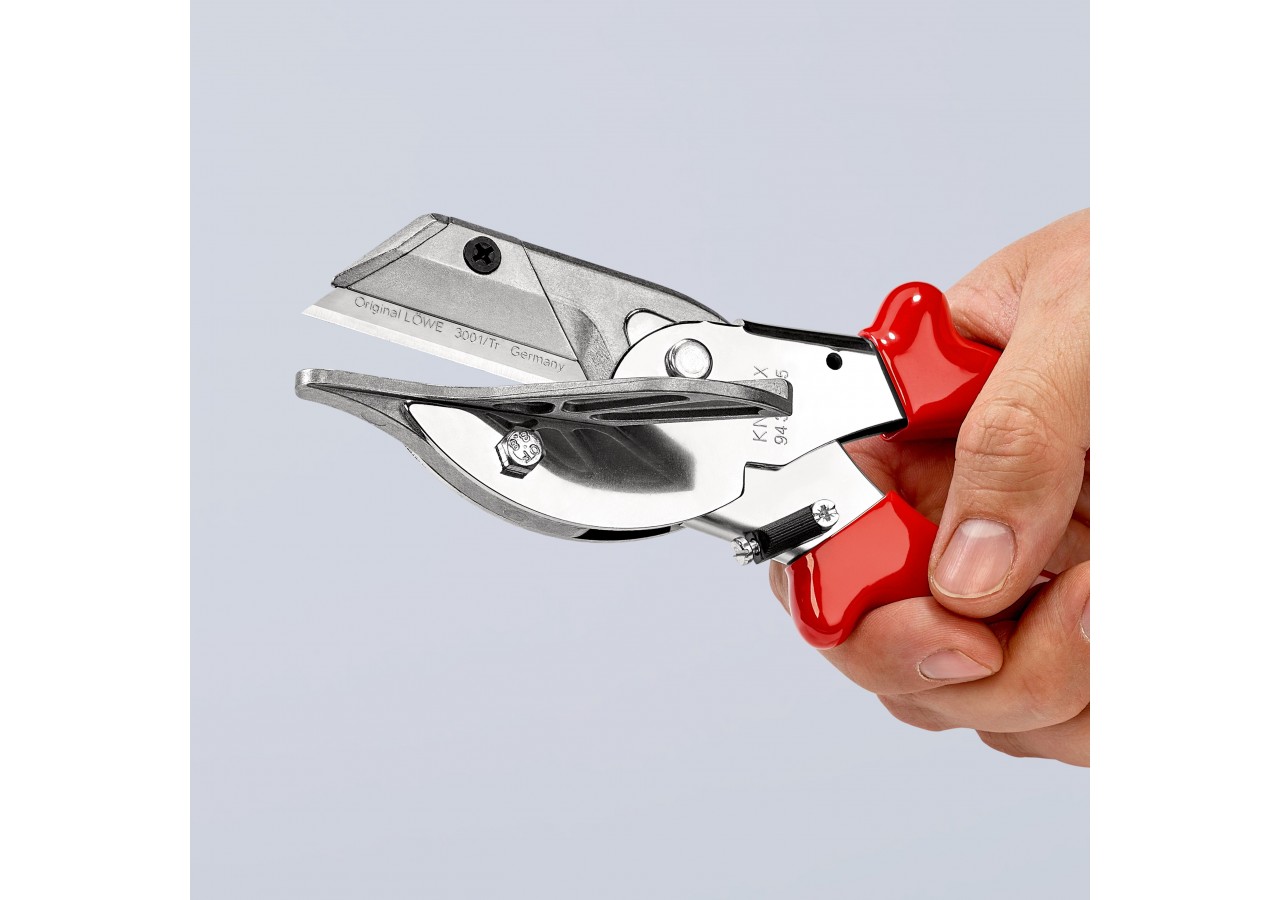 Pince coupante à onglet 215mm - Corps en acier chromé - Gainage PVC - Knipex - 9435215