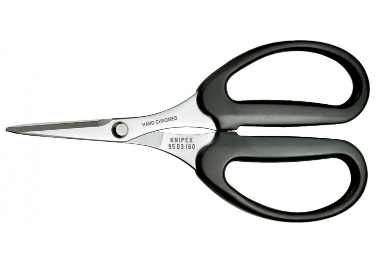 Ciseaux pour fibres en KEVLAR® - 160mm - Chromé - Gainage PVC - Knipex - 9503160SB