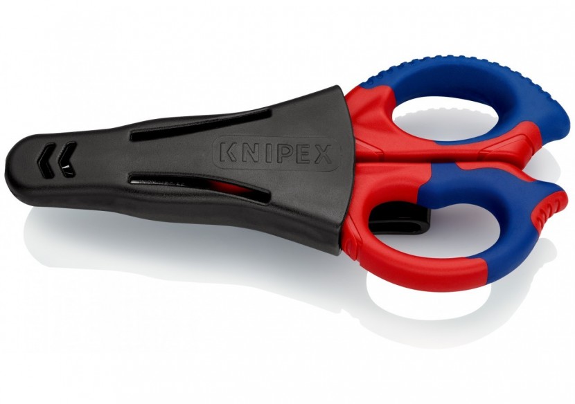 Ciseaux délectricien 155mm - Gainage bi-matière - Tranchant en Inox - Knipex - 9505155SB