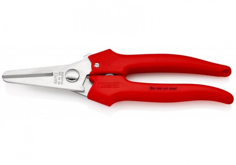 Ciseaux universels coupe-tout 190mm - Poignées PVC - Acier Inox - Knipex - 9505190 2