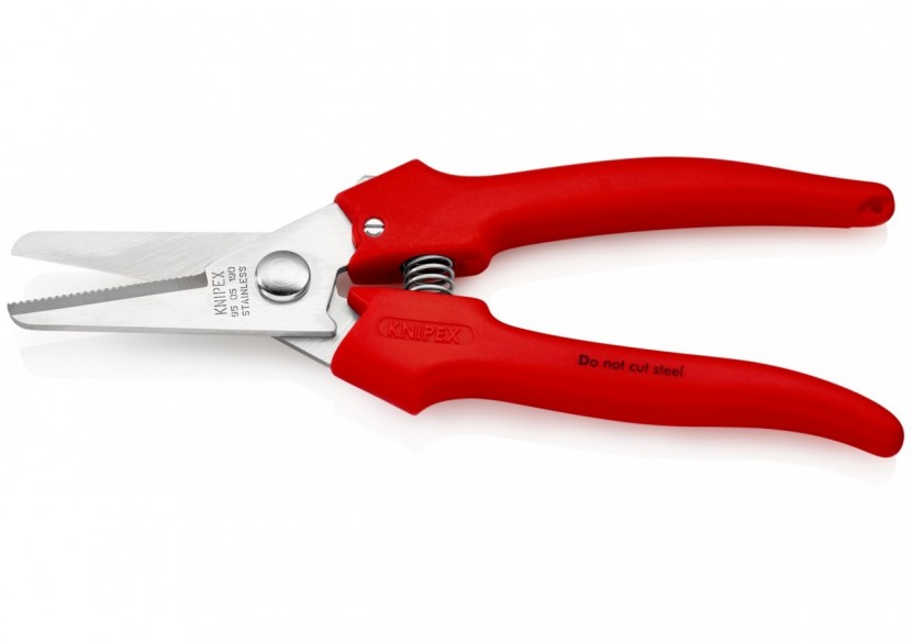 Ciseaux universels coupe-tout 190mm - Poignées PVC - Acier Inox - Knipex - 9505190