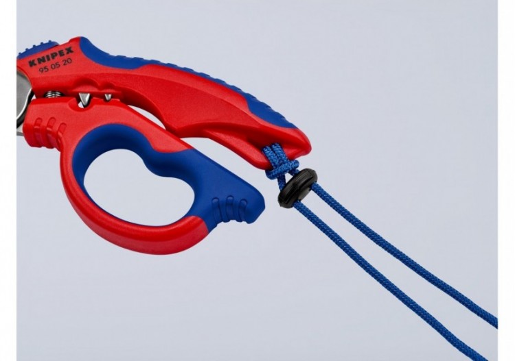Ciseaux d'électricien - Fonction sertissage d'embouts - Oeillet antichute - Knipex - 950520SB 2