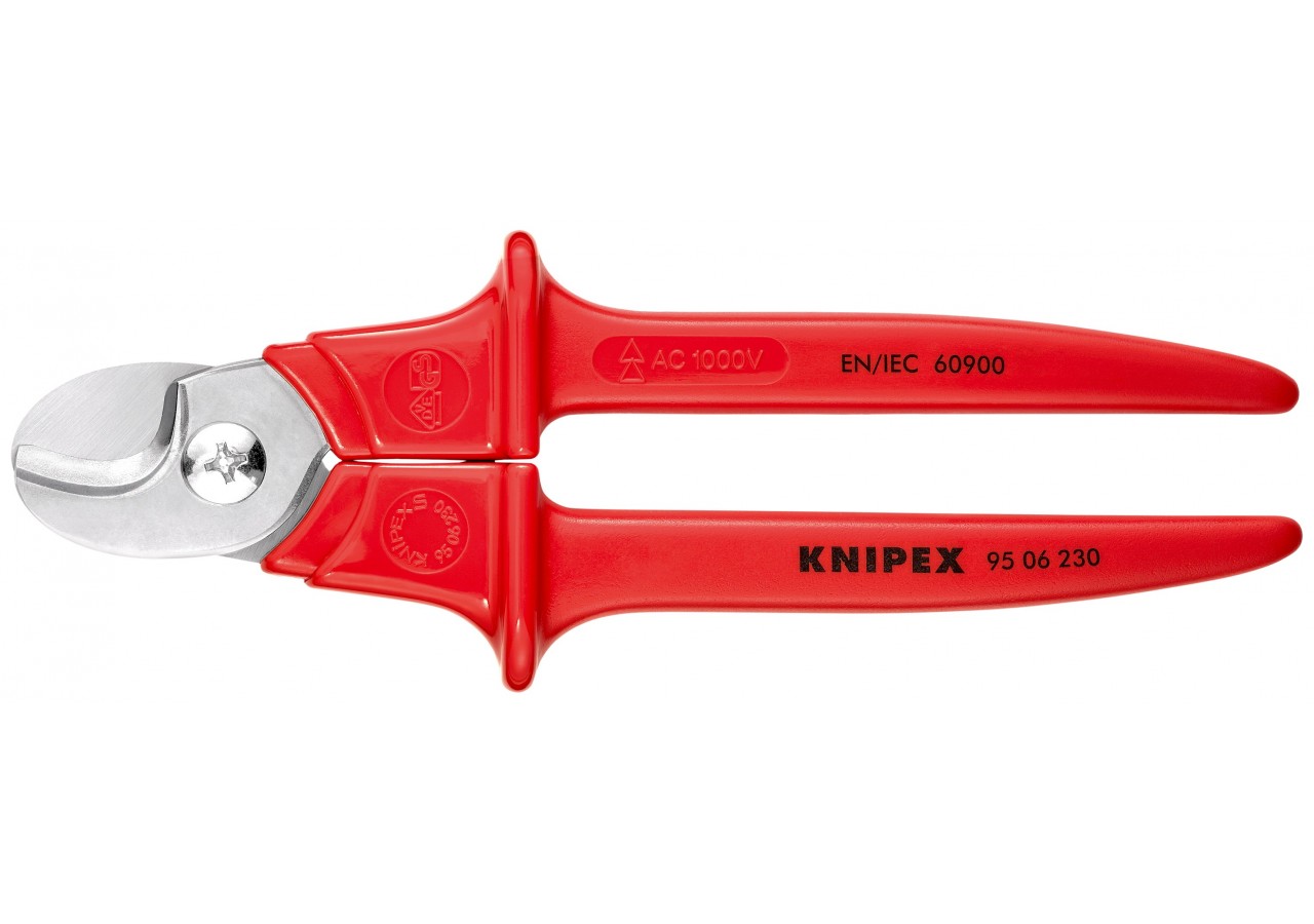 Coupe-câbles 230mm Ø16mm/50mm2 - Gainage surmoulé isolé 1000V - Acier inox - Knipex - 9506230