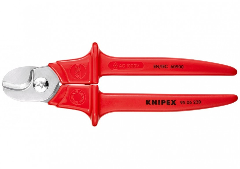 Coupe-câbles 230mm Ø16mm/50mm2 - Gainage surmoulé isolé 1000V - Acier inox - Knipex - 9506230