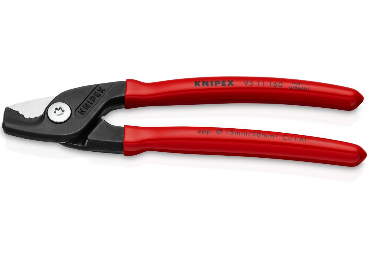 Coupe-câbles StepCut - 160mm - Gainage PVC - Cu/Al Ø15mm/50mm2 - Knipex - 9511160