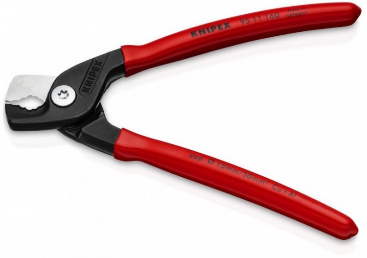Coupe-câbles StepCut - 160mm - Gainage PVC - Cu/Al Ø15mm/50mm2 - Knipex - 9511160 2