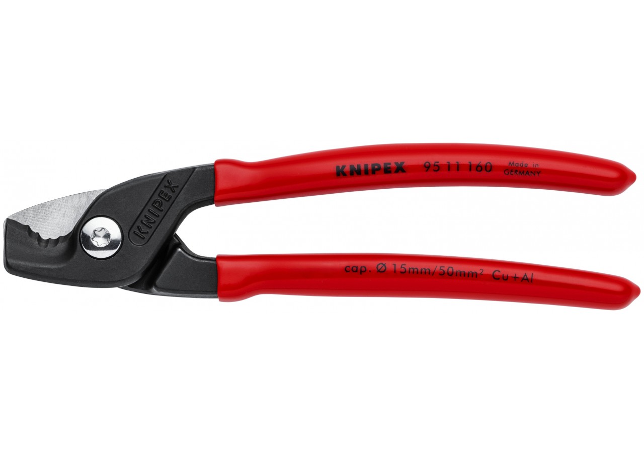 Coupe-câbles StepCut - 160mm - Gainage PVC - Cu/Al Ø15mm/50mm2 - Knipex - 9511160