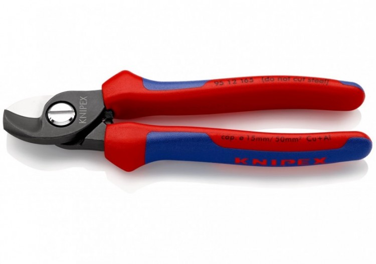 Coupe-câbles 165mm - Ø15mm/50mm2 Cu/Al - Gainage bi-matière - Knipex - 9512165