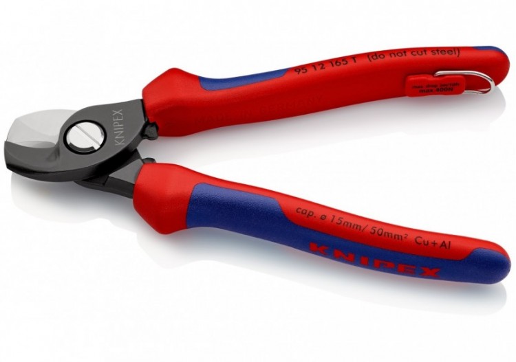 Coupe-câbles 165mm - Ø15mm/50mm2 Cu/Al - Gainage bi-matière - illet antichute - Knipex - 9512165T 2