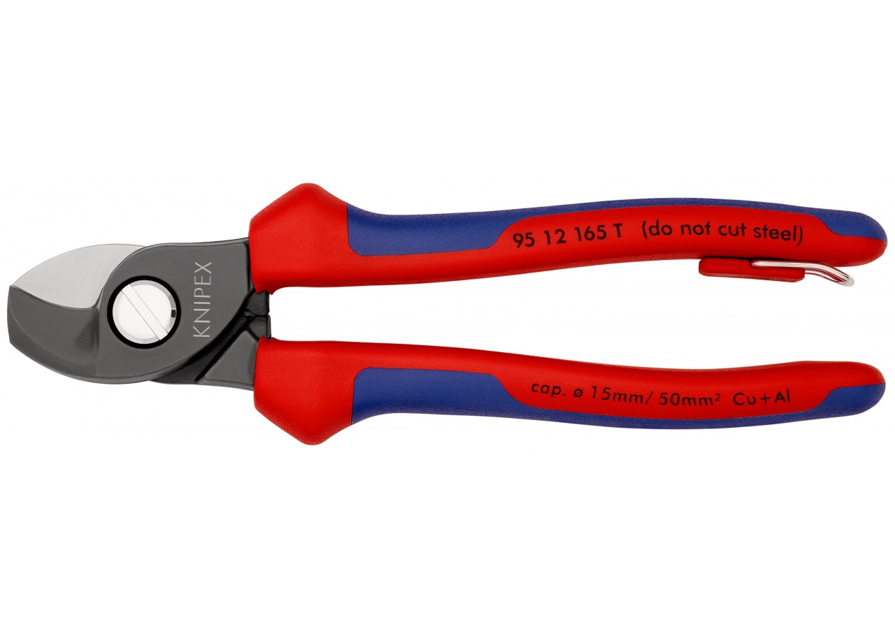 Coupe-câbles 165mm - Ø15mm/50mm2 Cu/Al - Gainage bi-matière - illet antichute - Knipex - 9512165T