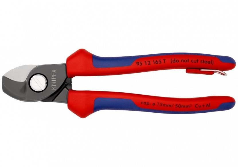 Coupe-câbles 165mm - Ø15mm/50mm2 Cu/Al - Gainage bi-matière - illet antichute - Knipex - 9512165T