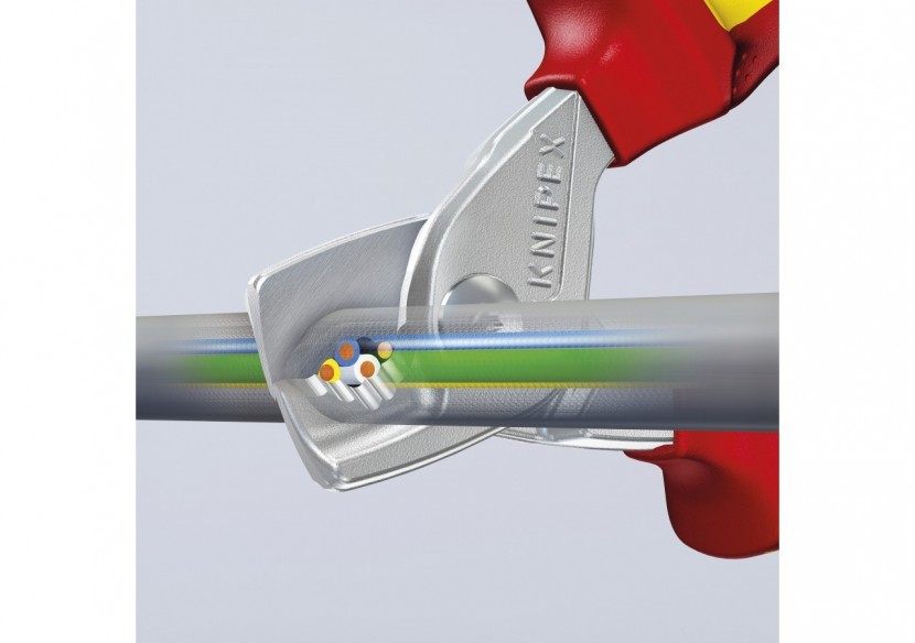 Coupe-câbles StepCut - 160mm - Chromé - Isolé 1000V - Cu/Al Ø15mm/50mm2 - Knipex - 9516160
