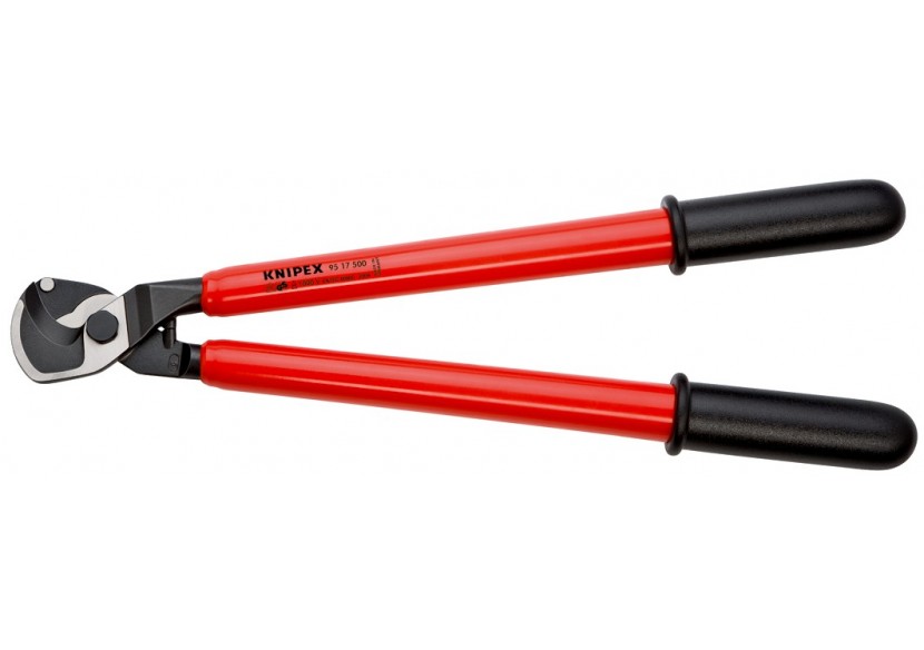 Coupe-câbles 500mm - Ø27mm/150mm2 Cu/Al - Gainage surmoulé isolé 1000V - Knipex - 9517500