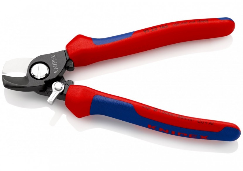 Coupe-câbles 165mm - Ø15mm/50mm2 Cu/Al - Gainage bi-matière - Avec ressort - Knipex - 9522165