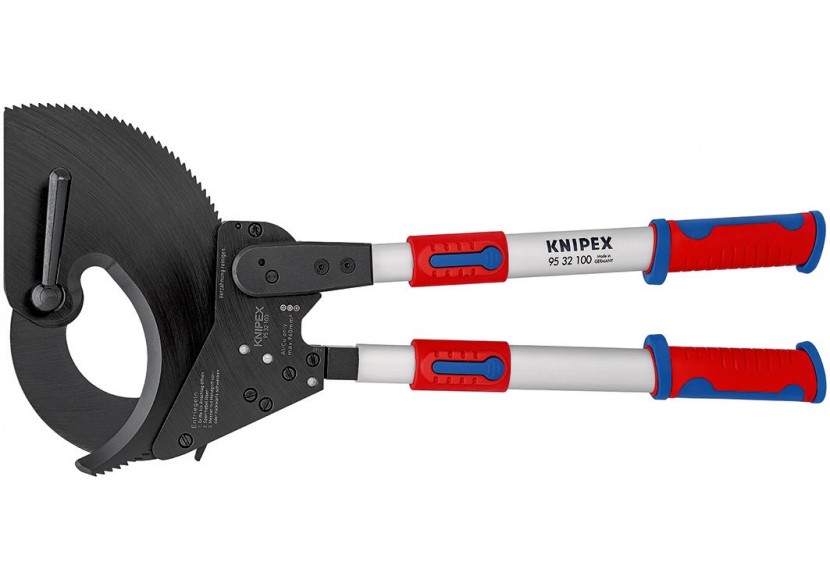 Coupe-câbles à cliquet 680mm - Cu/Al Ø100mm/960mm2 - Bras télescopiques - Knipex - 9532100
