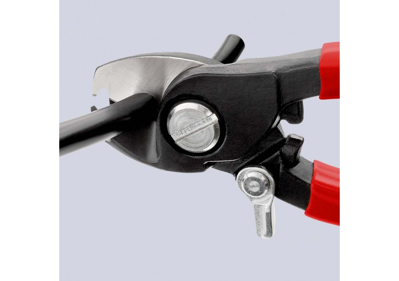 Coupe-câbles 165mm - Ø12mm/35mm2 Cu/Al - Gainage PVC - Dénudage 1,5/2,5mm2 - Knipex - 9541165