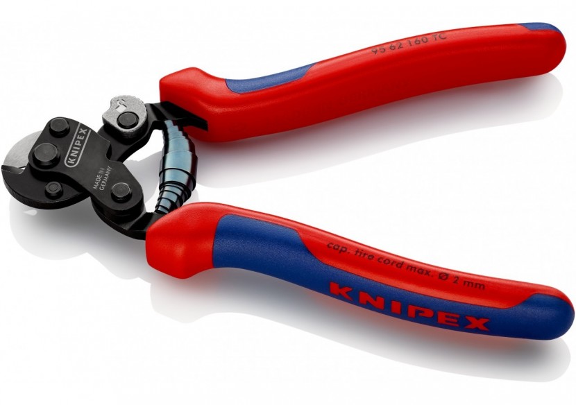 Coupe-câbles acier 160mm - Ø6mm spéciale pour nappe tramée - Gainage bi-matière - Knipex - 9562160TC Coupe-câbles acier 160mm - Ø6mm spéciale pour nappe tramée - Gainage bi-matière - Knipex - 9562160TC