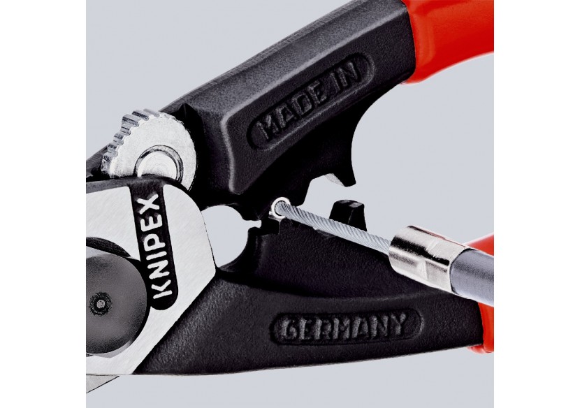 Coupe-câbles acier 190mm - Ø2,5-4-5-7mm - Gainage bi-matière - Knipex - 9562190