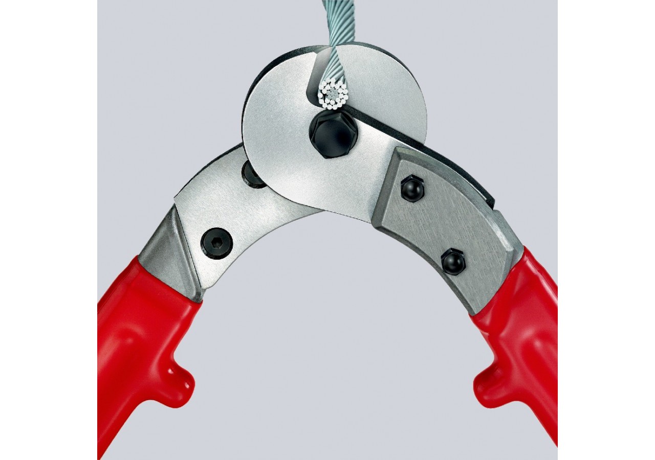 Coupe-câbles acier 600mm Ø16mm - Poignées gainées en plastique - Knipex - 9581600