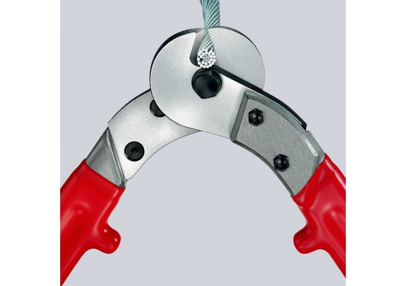 Coupe-câbles acier 600mm Ø16mm - Poignées gainées en plastique - Knipex - 9581600