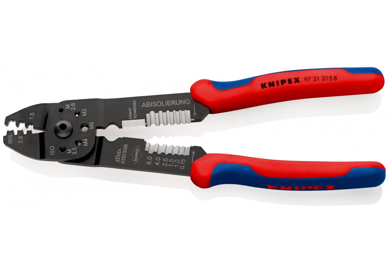 Pince à sertir universelle - Pour cosses à fût ouvert - Knipex - 9721215B