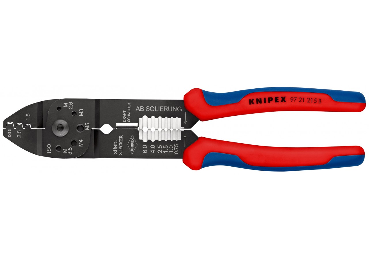 Pince à sertir universelle - Pour cosses à fût ouvert - Knipex - 9721215B