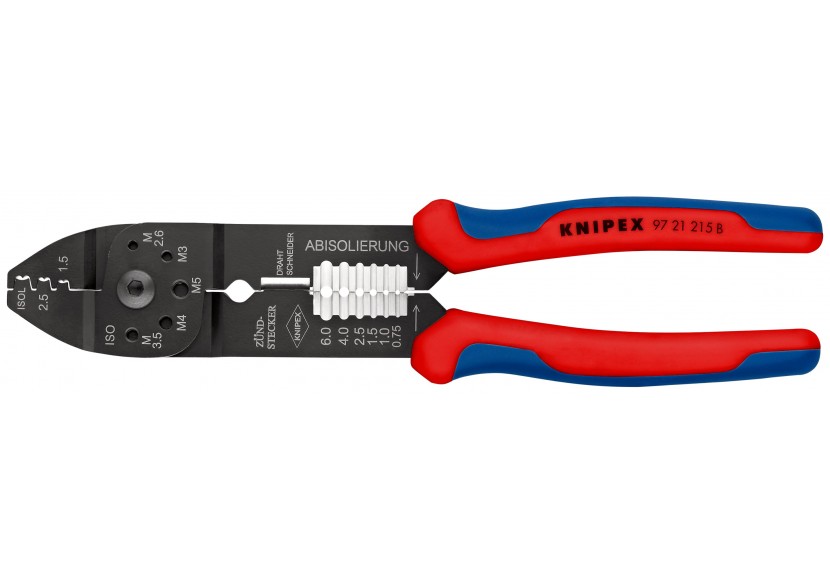 Pince à sertir universelle - Pour cosses à fût ouvert - Knipex - 9721215B