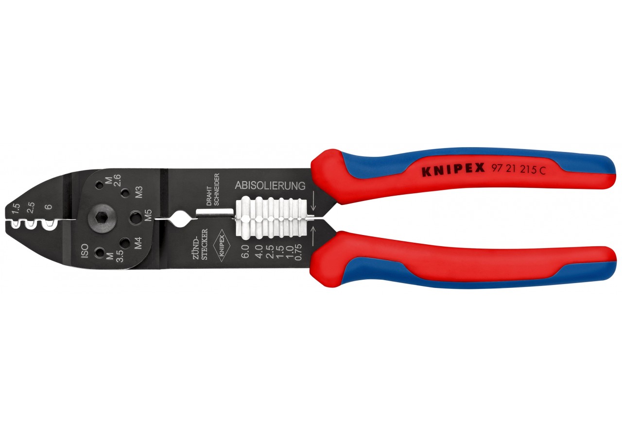 Pince à sertir universelle - Pour cosses non isolées - Knipex - 9721215C