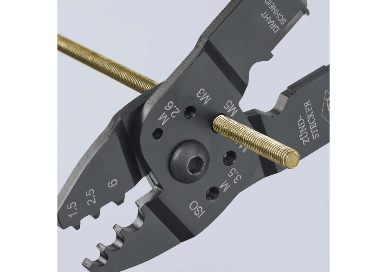 Pince à sertir universelle - Pour cosses non isolées - Knipex - 9721215C