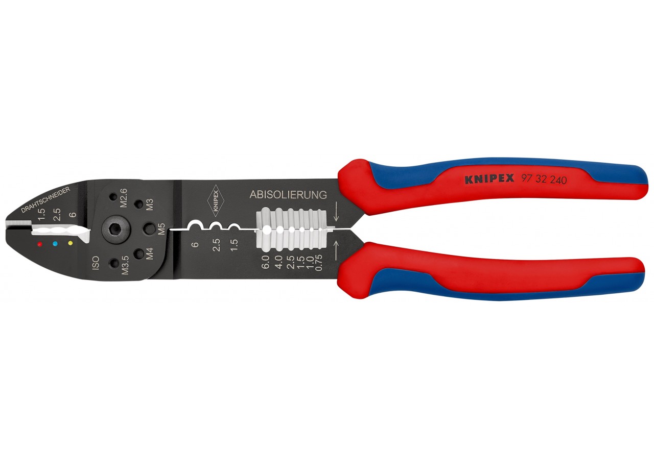Pince à sertir universelle - Pour cosses pré-isolées et non isolées - Knipex - 9732240