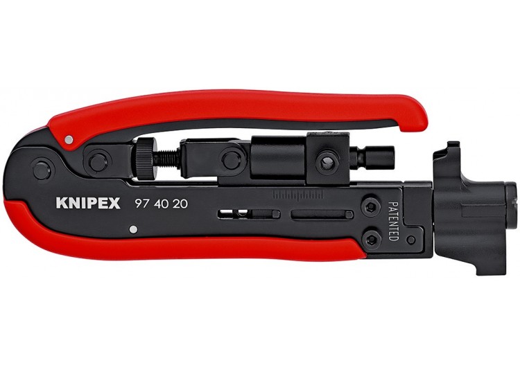Outil de compression connecteurs coaxiaux 175mm - Pour connecteurs F, BNC et RCA - Knipex - 974020SB 2