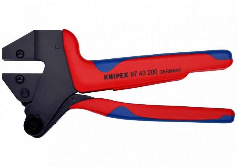 Pince à sertir universelle 200mm - Gaines bi-matière - Sans matrice ni coffret - Knipex - 9743200A