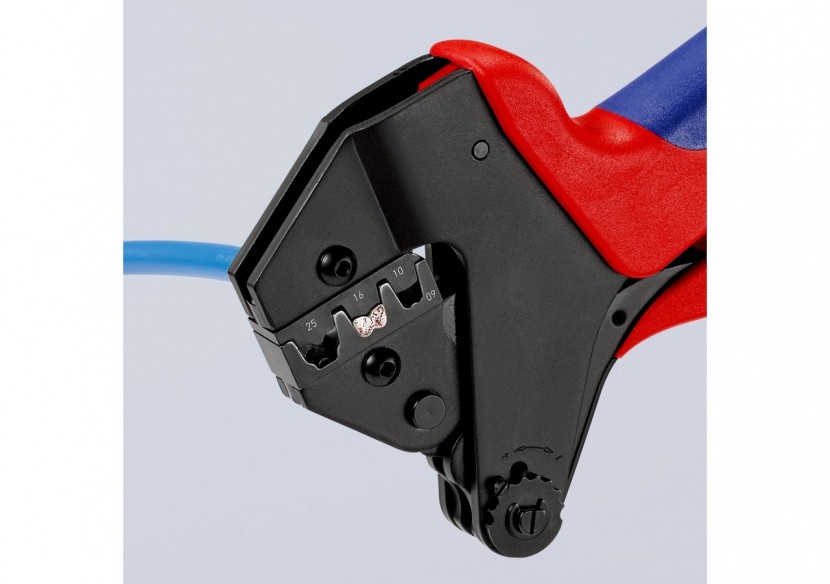 Pince à sertir universelle 200mm - Gaines bi-matière - Sans matrice ni coffret - Knipex - 9743200A