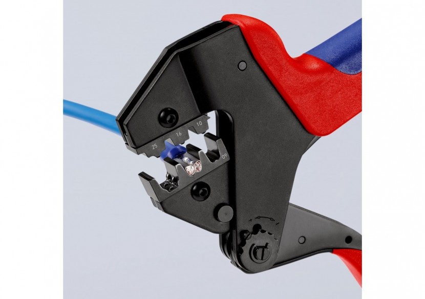 Pince à sertir universelle 200mm - Gaines bi-matière - Sans matrice ni coffret - Knipex - 9743200A