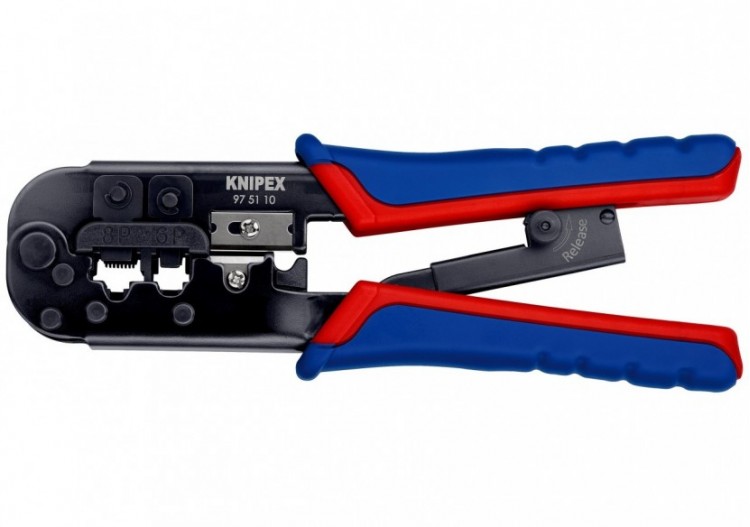 Pince à sertir pour fiches Western - RJ 11 /12 /45 - Knipex - 975110