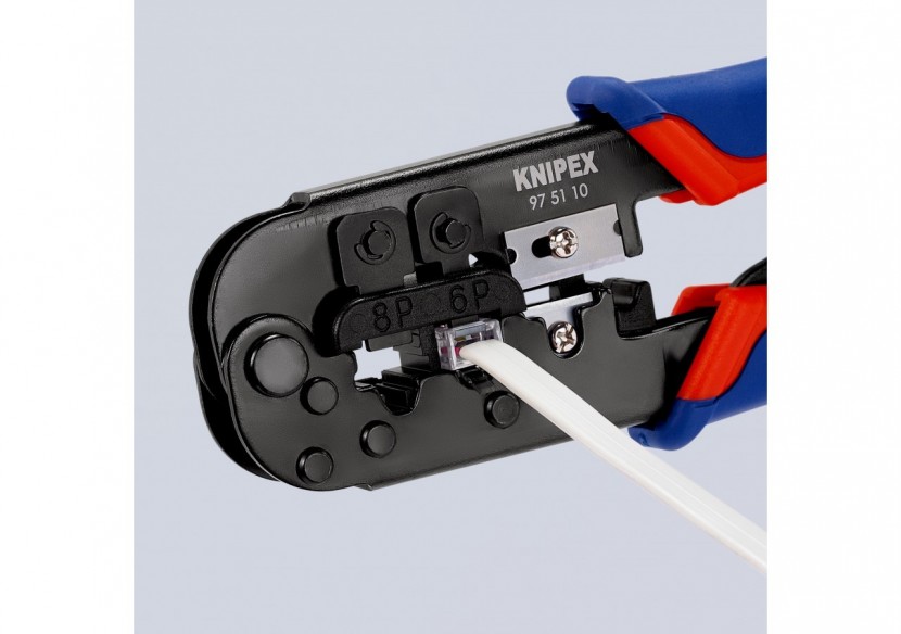 Pince à sertir pour fiches Western - RJ 11 /12 /45 - Knipex - 975110